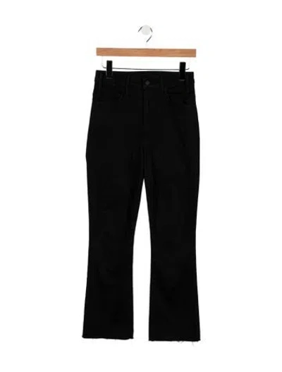 Pre-owned Mother High-rise Flared Jeans In Black