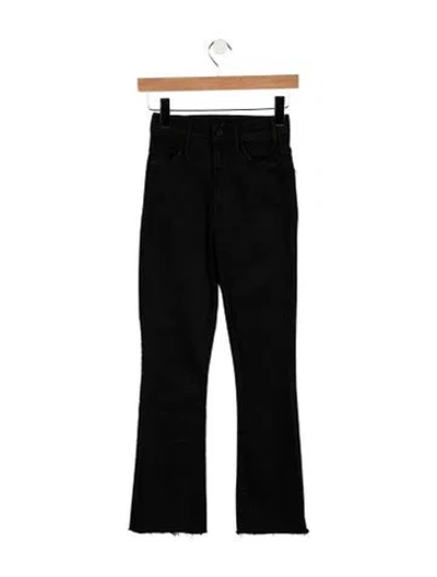 Pre-owned Mother High-rise Flared Jeans In Black