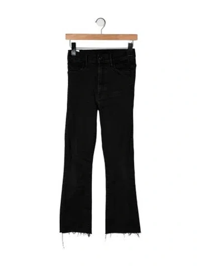 Pre-owned Mother High-rise Flared Jeans In Black
