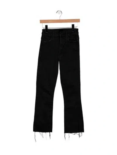 Pre-owned Mother High-rise Flared Jeans In Black