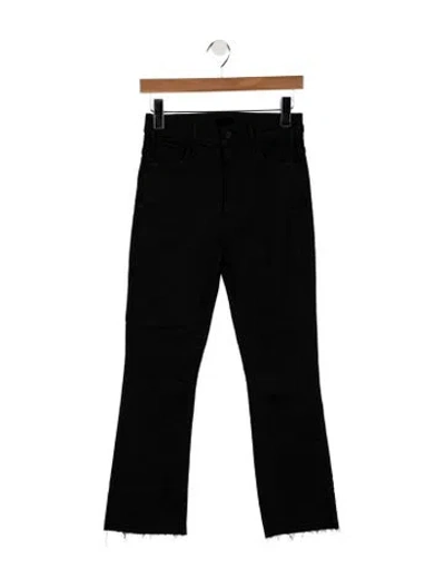 Pre-owned Mother High-rise Flared Jeans In Black