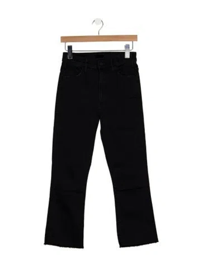 Pre-owned Mother High-rise Flared Jeans In Black