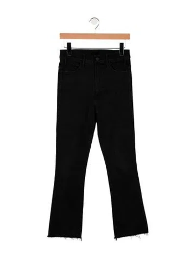 Pre-owned Mother High-rise Flared Jeans In Black