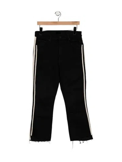 Pre-owned Mother High-rise Flared Jeans In Black