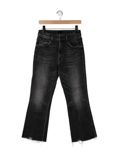 Pre-owned Mother High-rise Flared Jeans In Black