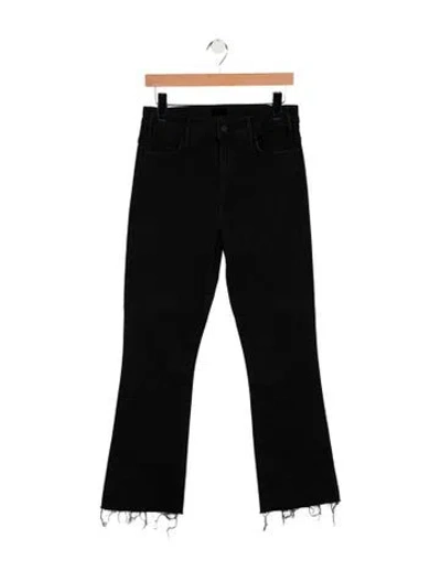 Pre-owned Mother High-rise Flared Jeans In Black