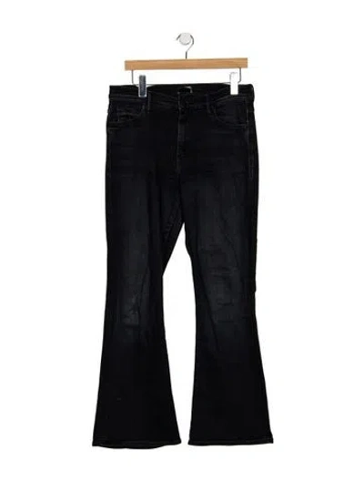 Pre-owned Mother High-rise Flared Jeans In Black