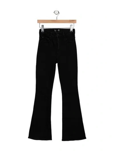 Pre-owned Mother High-rise Flared Jeans In Black