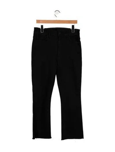 Pre-owned Mother High-rise Flared Jeans In Black
