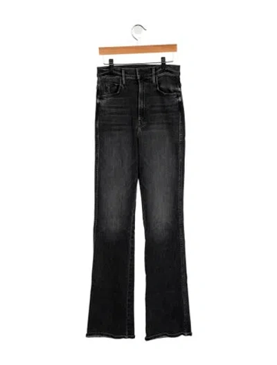 Pre-owned Mother High-rise Flared Jeans In Black