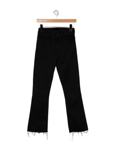 Pre-owned Mother High-rise Flared Jeans In Black