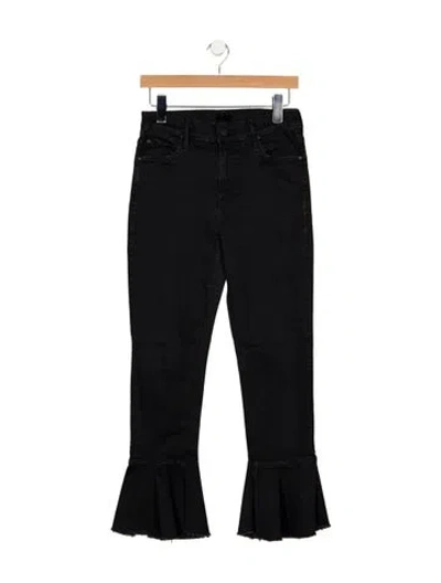 Pre-owned Mother High-rise Flared Jeans In Black