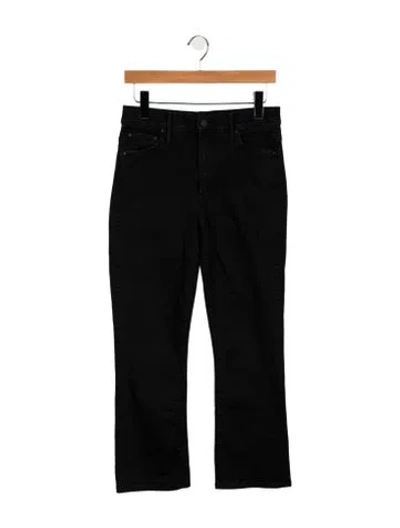 Pre-owned Mother High-rise Flared Jeans In Black