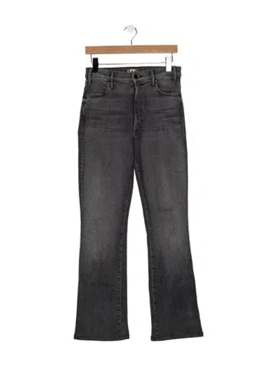 Pre-owned Mother High-rise Flared Jeans In Black
