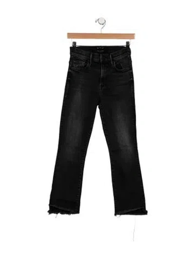 Pre-owned Mother High-rise Flared Jeans In Black