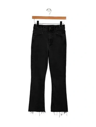 Pre-owned Mother High-rise Flared Jeans In Black/blue