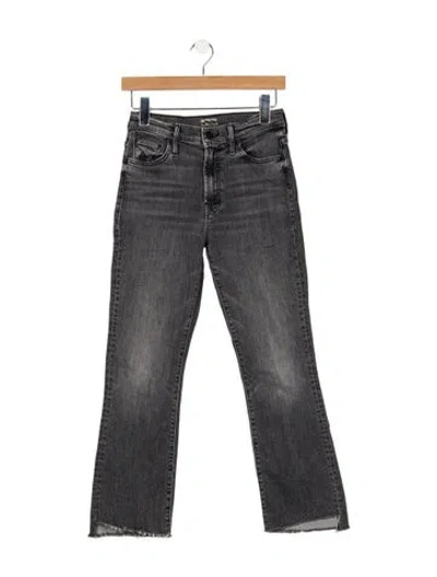 Pre-owned Mother High-rise Flared Jeans In Black/grey
