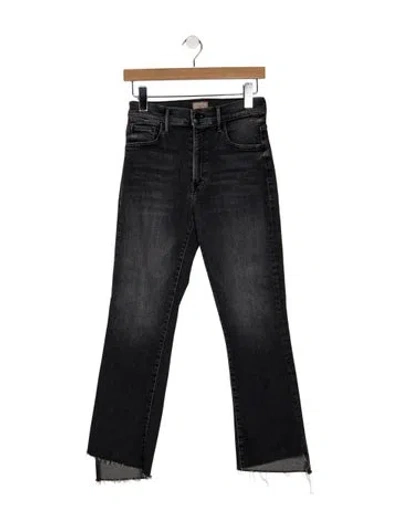 Pre-owned Mother High-rise Flared Jeans In Black/grey