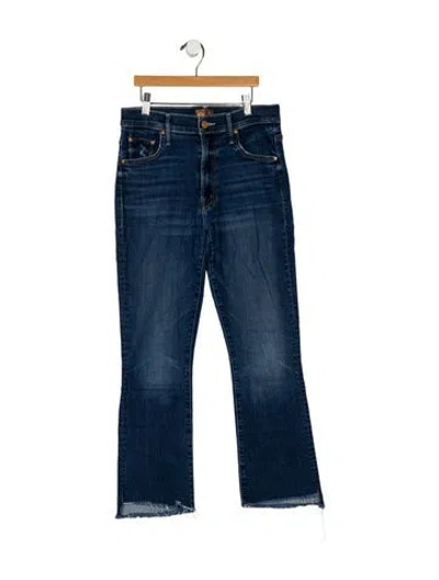 Pre-owned Mother High-rise Flared Jeans In Blue