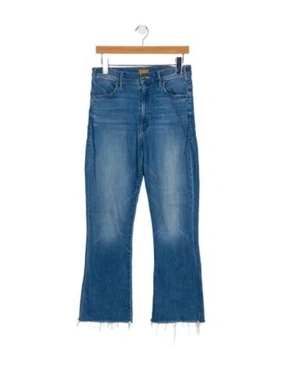 Pre-owned Mother High-rise Flared Jeans In Blue