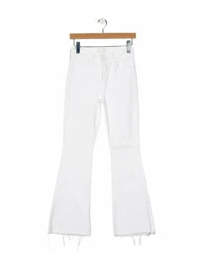 Pre-owned Mother High-rise Flared Jeans In Blue