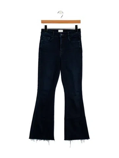 Pre-owned Mother High-rise Flared Jeans In Blue