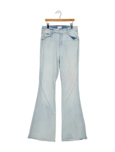 Pre-owned Mother High-rise Flared Jeans In Blue