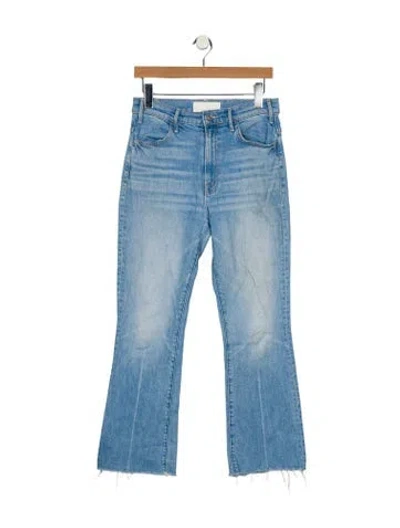 Pre-owned Mother High-rise Flared Jeans In Blue