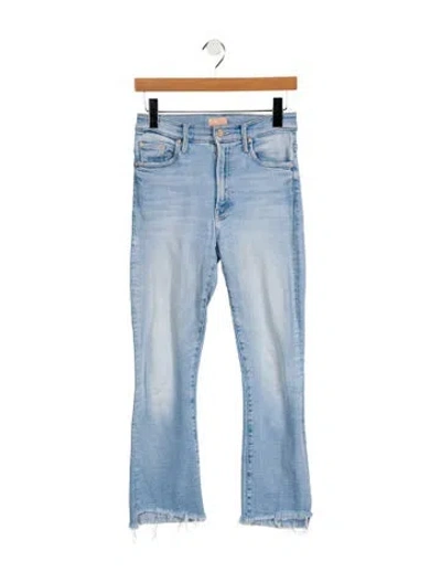 Pre-owned Mother High-rise Flared Jeans In Blue