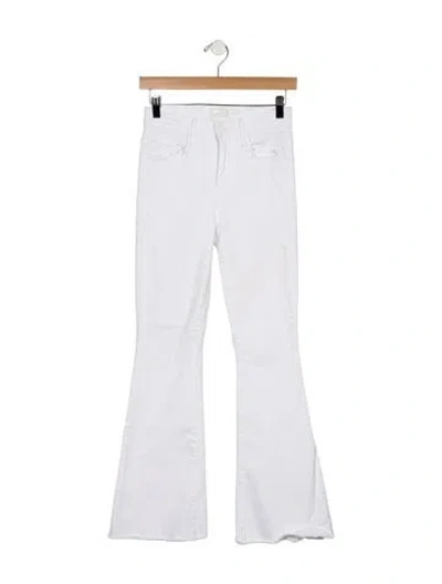 Pre-owned Mother High-rise Flared Jeans In Blue