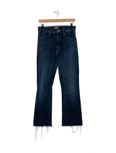 Pre-owned Mother High-rise Flared Jeans In Blue