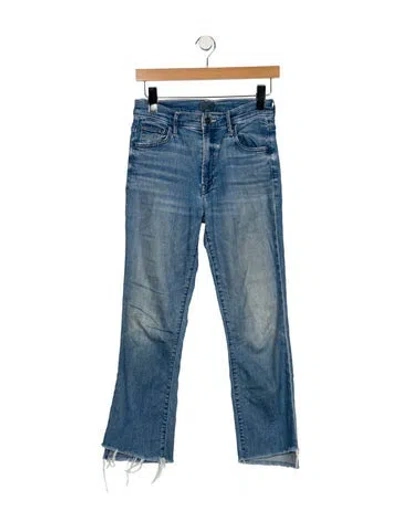 Pre-owned Mother High-rise Flared Jeans In Blue