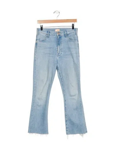 Pre-owned Mother High-rise Flared Jeans In Blue