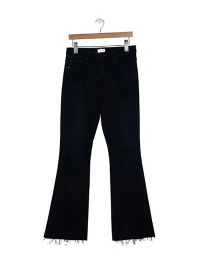 Pre-owned Mother High-rise Flared Jeans In Blue