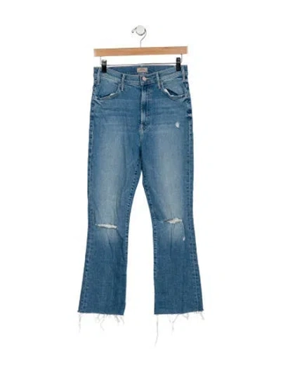 Pre-owned Mother High-rise Flared Jeans In Blue