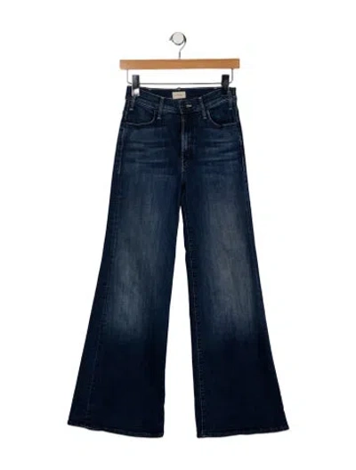 Pre-owned Mother High-rise Flared Jeans In Blue