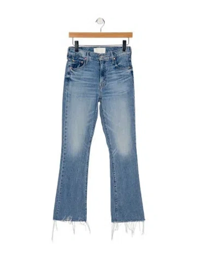 Pre-owned Mother High-rise Flared Jeans In Blue