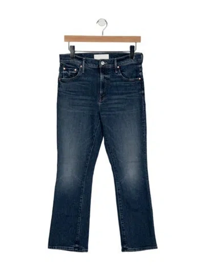 Pre-owned Mother High-rise Flared Jeans In Blue