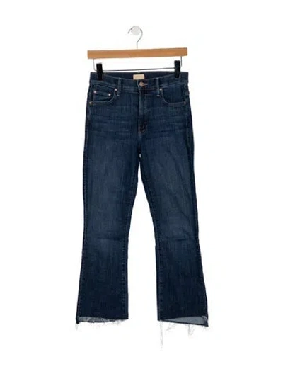 Pre-owned Mother High-rise Flared Jeans In Blue