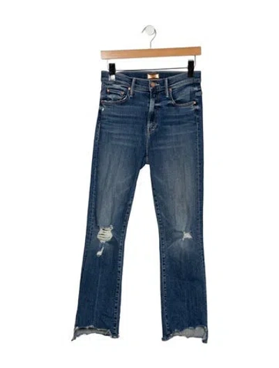 Pre-owned Mother High-rise Flared Jeans In Blue