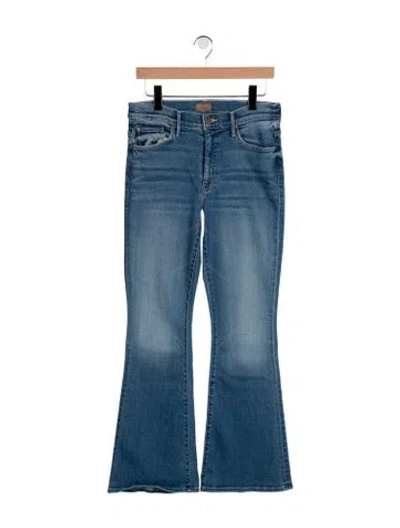 Pre-owned Mother High-rise Flared Jeans In Blue