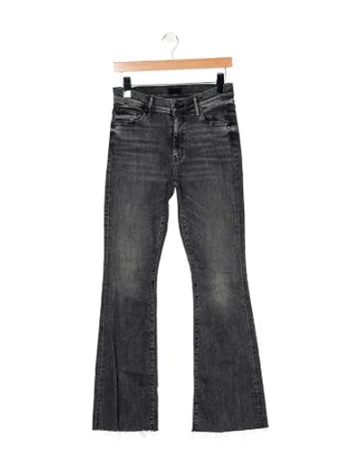 Pre-owned Mother High-rise Flared Jeans In Blue
