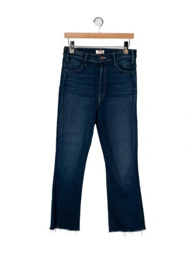 Pre-owned Mother High-rise Flared Jeans In Blue