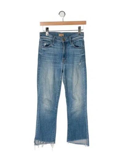 Pre-owned Mother High-rise Flared Jeans In Blue