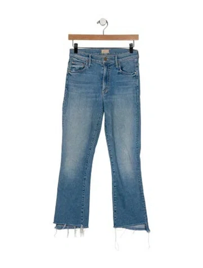 Pre-owned Mother High-rise Flared Jeans In Blue