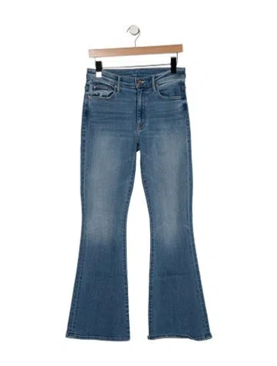 Pre-owned Mother High-rise Flared Jeans In Blue
