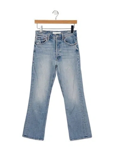 Pre-owned Mother High-rise Flared Jeans In Blue