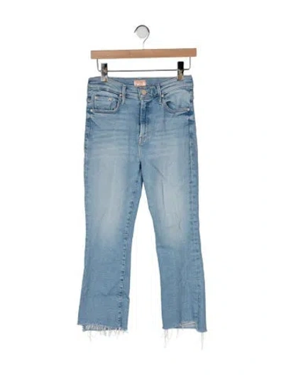 Pre-owned Mother High-rise Flared Jeans In Blue
