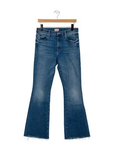 Pre-owned Mother High-rise Flared Jeans In Blue