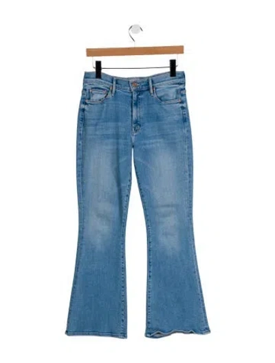 Pre-owned Mother High-rise Flared Jeans In Blue